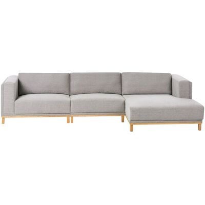Beliani Canapé D'Angle À Gauche 5 Places Moderne En Tissu Avec Accoudoirs Pieds En - Publicité Beliani Canapé D'Angle À Gauche 5 Places Moderne En Tissu Avec Accoudoirs Pieds En - Publicité