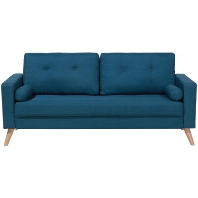 Canapé en Tissu Bleu 2 Places - Style Vintage Beliani - Publicité Canapé en Tissu Bleu 2 Places - Style Vintage Beliani - Publicité