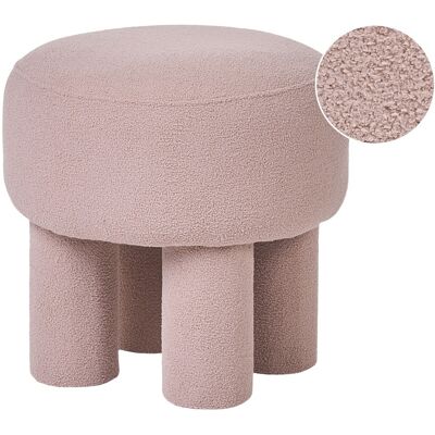 Beliani Pouf Ottoman Moderne Entièrement Rembourré Tissu Bouclé Style Cottage Rétro Beig - Publicité Beliani Pouf Ottoman Moderne Entièrement Rembourré Tissu Bouclé Style Cottage Rétro Beig - Publicité