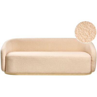 Beliani Canapé 2 Places Minimaliste Assise Épaisse Rembourré Bouclé Beige Sipo - Publicité Beliani Canapé 2 Places Minimaliste Assise Épaisse Rembourré Bouclé Beige Sipo - Publicité