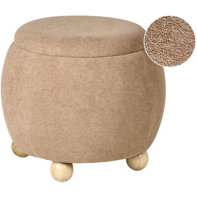 Beliani Pouf En Bouclé Avec Espace De Rangement Tabouret Repose-Pieds Accessoire Meuble - Publicité Beliani Pouf En Bouclé Avec Espace De Rangement Tabouret Repose-Pieds Accessoire Meuble - Publicité
