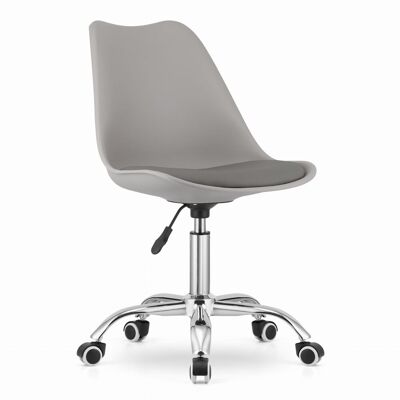 Sans Marque Fauteuil Pivotant Viena - Gris - Publicité Sans Marque Fauteuil Pivotant Viena - Gris - Publicité