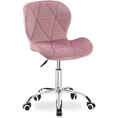 Sans Marque Fauteuil Pivotant Spiner, Chromé, Rose - Publicité Sans Marque Fauteuil Pivotant Spiner, Chromé, Rose - Publicité