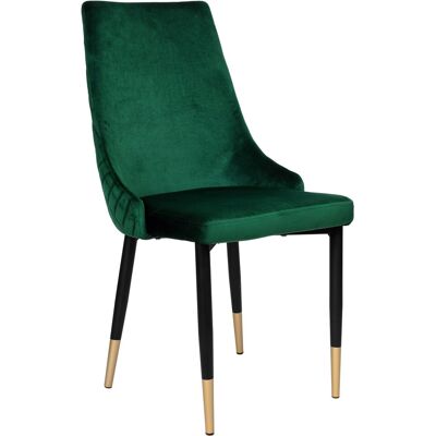 Sans Marque Fauteuil Vermont Velvet En Velours Vert Foncé Capitonné - Publicité Sans Marque Fauteuil Vermont Velvet En Velours Vert Foncé Capitonné - Publicité