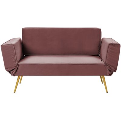 Canapé-Lit Rose Beliani - Design Moderne, Repose-bras Ajustables, 2 Places - Publicité Canapé-Lit Rose Beliani - Design Moderne, Repose-bras Ajustables, 2 Places - Publicité
