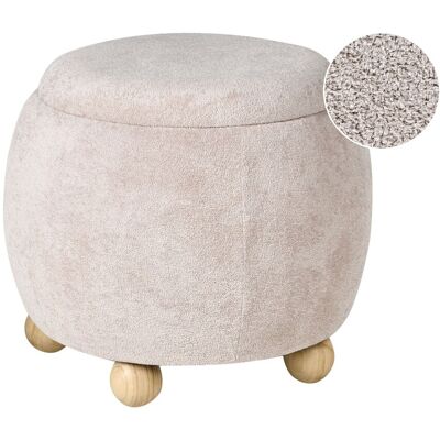 Beliani Pouf En Bouclé Avec Espace De Rangement Tabouret Repose-Pieds Accessoire Meuble - Publicité Beliani Pouf En Bouclé Avec Espace De Rangement Tabouret Repose-Pieds Accessoire Meuble - Publicité