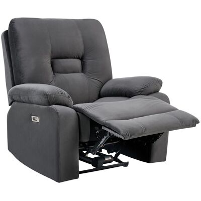 Beliani Fauteuil Moderne En Velours Electrique Dossier Et Repose-Pieds Inclinable Gris F - Publicité Beliani Fauteuil Moderne En Velours Electrique Dossier Et Repose-Pieds Inclinable Gris F - Publicité