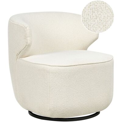 Beliani Fauteuil Industriel En Bouclé Base Pivotante 360° Incurvé Blanc Cassé Molleby - Publicité Beliani Fauteuil Industriel En Bouclé Base Pivotante 360° Incurvé Blanc Cassé Molleby - Publicité