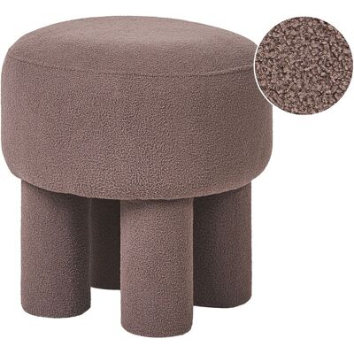 Beliani Pouf Ottoman Moderne Entièrement Rembourré Tissu Bouclé Style Cottage Rétro Marr - Publicité Beliani Pouf Ottoman Moderne Entièrement Rembourré Tissu Bouclé Style Cottage Rétro Marr - Publicité