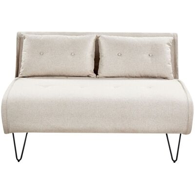 Beliani - Petit canapé convertible beige clair 2 places - Sofa Bed - Publicité Beliani - Petit canapé convertible beige clair 2 places - Sofa Bed - Publicité