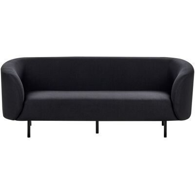 Canapé Beliani Noir Tissu 3 Places - Canapé - Publicité Canapé Beliani Noir Tissu 3 Places - Canapé - Publicité