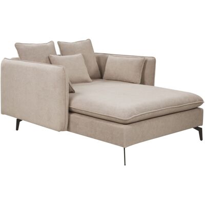 Beliani Chaise Longue Symétrique Moderne Avec Accoudoirs Et Coussin De Dossier En Tissu - Publicité Beliani Chaise Longue Symétrique Moderne Avec Accoudoirs Et Coussin De Dossier En Tissu - Publicité