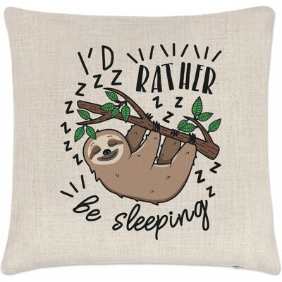 Gift Base - I'd Rather Be Couchage Paresseux - Housse de coussin - Cadeau drôle - Publicité Gift Base - I'd Rather Be Couchage Paresseux - Housse de coussin - Cadeau drôle - Publicité