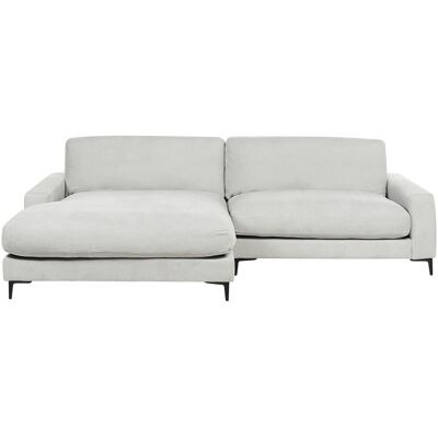 Canapé d'angle droit Beliani Tissu Gris Clair Polyester Pieds en Métal Noir - Canapé d'angle - Publicité Canapé d'angle droit Beliani Tissu Gris Clair Polyester Pieds en Métal Noir - Canapé d'angle - Publicité
