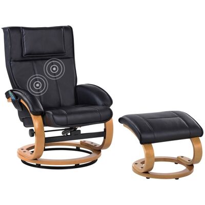 Beliani Fauteuil Massant Avec Fonction Chauffante Et Repose-Pieds En Cuir Pu Noir Majest - Publicité Beliani Fauteuil Massant Avec Fonction Chauffante Et Repose-Pieds En Cuir Pu Noir Majest - Publicité