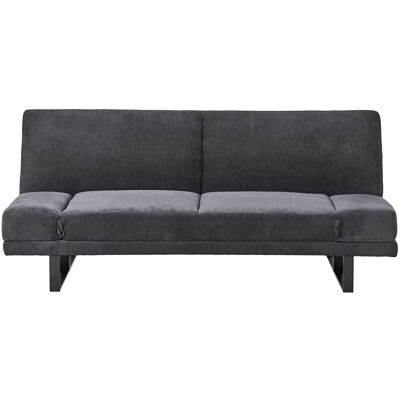 Beliani Canapé-Lit Moderne En Tissu Chenille Inclinable Avec Structure En Bois D'Eucalyp - Publicité Beliani Canapé-Lit Moderne En Tissu Chenille Inclinable Avec Structure En Bois D'Eucalyp - Publicité