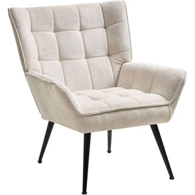 Beliani Fauteuil Style Rétro En Tissu Hydrofuge Matelassé Avec Pieds En Acier Et Accoudo - Publicité Beliani Fauteuil Style Rétro En Tissu Hydrofuge Matelassé Avec Pieds En Acier Et Accoudo - Publicité