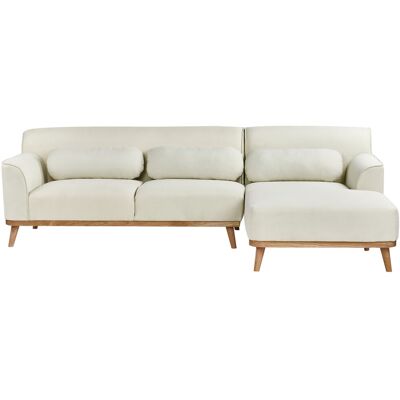 Canapé d'angle Beliani en Tissu Blanc Crème Style Moderne - Canapé - Publicité Canapé d'angle Beliani en Tissu Blanc Crème Style Moderne - Canapé - Publicité
