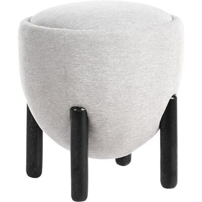 Beliani Pouf En Lin Synthétique Rembourré Pieds En Bois D'Hévéa Tabouret Meuble De - Publicité Beliani Pouf En Lin Synthétique Rembourré Pieds En Bois D'Hévéa Tabouret Meuble De - Publicité