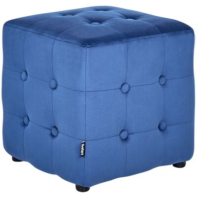 Beliani Pouf En Velours Repose-Pieds Tabouret Capitonné Cube Chambre À Coucher Salon Ble - Publicité Beliani Pouf En Velours Repose-Pieds Tabouret Capitonné Cube Chambre À Coucher Salon Ble - Publicité