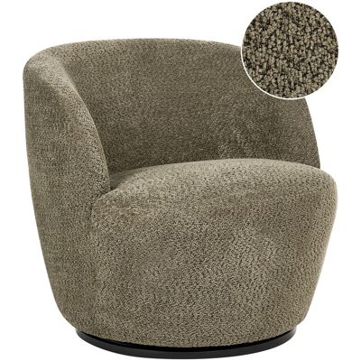 Beliani Fauteuil Moderne En Tissu Chenille Pivotant Avec Accoudoirs Assise Large Meuble - Publicité Beliani Fauteuil Moderne En Tissu Chenille Pivotant Avec Accoudoirs Assise Large Meuble - Publicité