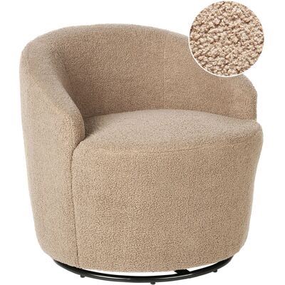 Fauteuil Pivotant Rétro Bouclé Beliani Davik - Publicité Fauteuil Pivotant Rétro Bouclé Beliani Davik - Publicité
