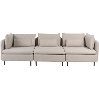 Beliani Canapé D'Angle Moderne En Tissu 3 Places Modulable Beige Egeris - Publicité Beliani Canapé D'Angle Moderne En Tissu 3 Places Modulable Beige Egeris - Publicité