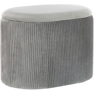 Pouffe en velours gris clair Beliani avec rangement - Pouffe - Publicité Pouffe en velours gris clair Beliani avec rangement - Pouffe - Publicité