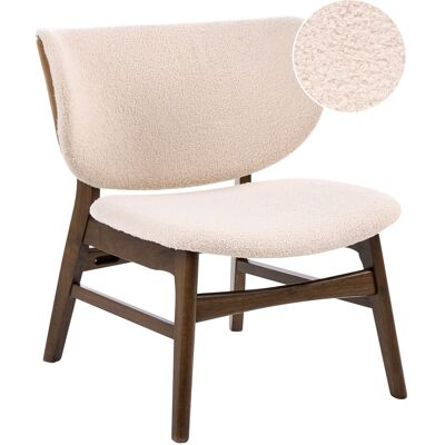 Beliani Chaise De Salle À Manger En Bouclé Assise Tapissée Marron Foncé Et Beige Clair D - Publicité Beliani Chaise De Salle À Manger En Bouclé Assise Tapissée Marron Foncé Et Beige Clair D - Publicité