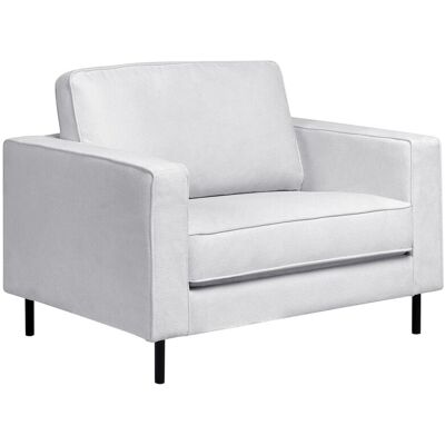 Beliani Fauteuil Moderne Minimaliste Pieds En Métal Avec Coussins Tissu Gris Clair Saval - Publicité Beliani Fauteuil Moderne Minimaliste Pieds En Métal Avec Coussins Tissu Gris Clair Saval - Publicité