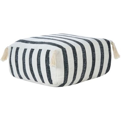 Beliani Coussin De Sol En Coton 45 X 45 Cm Rayé Noir Et Blanc Ashti Salon Bureau Chambre - Publicité Beliani Coussin De Sol En Coton 45 X 45 Cm Rayé Noir Et Blanc Ashti Salon Bureau Chambre - Publicité