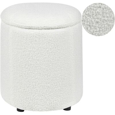 Pouffe Maryland Bouclé Blanc Crème Beliani - Rangement, Siège Supplémentaire, Repose-Pieds - Publicité Pouffe Maryland Bouclé Blanc Crème Beliani - Rangement, Siège Supplémentaire, Repose-Pieds - Publicité