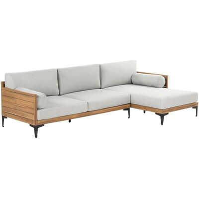 Canapé d’angle de jardin Beliani FSC Acacia - Salon extérieur moderne - Publicité Canapé d’angle de jardin Beliani FSC Acacia - Salon extérieur moderne - Publicité
