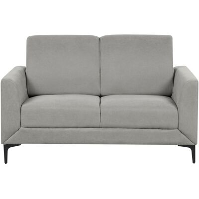 Canapé gris en tissu Beliani 2 places - Mobilier salon rétro - Publicité Canapé gris en tissu Beliani 2 places - Mobilier salon rétro - Publicité