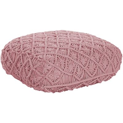 Coussin de sol Beliani - Coton rose - 50x50x20 cm - Style boho carré - Publicité Coussin de sol Beliani - Coton rose - 50x50x20 cm - Style boho carré - Publicité