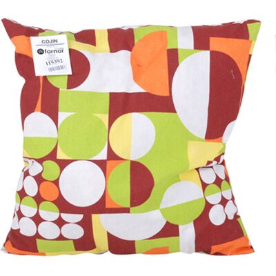 Tetw Coussin De Décoration Imprimé \" Demi-Lune \" 40 X 40 Cm Orange Zip 70% Coton - Publicité Tetw Coussin De Décoration Imprimé \" Demi-Lune \" 40 X 40 Cm Orange Zip 70% Coton - Publicité
