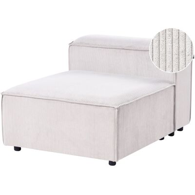Beliani Fauteuil Moderne Modulaire En Velours Côtelé Rembourré Pieds Noirs Blanc Cassé A - Publicité Beliani Fauteuil Moderne Modulaire En Velours Côtelé Rembourré Pieds Noirs Blanc Cassé A - Publicité