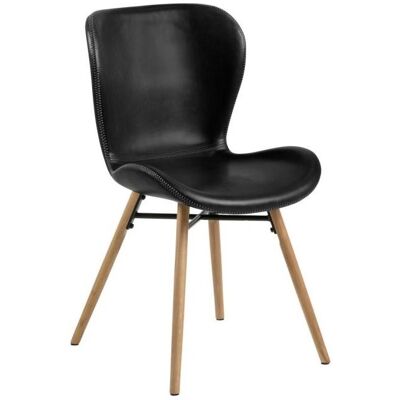 Sans Marque Fauteuil Batilda Retro Capitonné, Similicuir, Bois - Publicité Sans Marque Fauteuil Batilda Retro Capitonné, Similicuir, Bois - Publicité