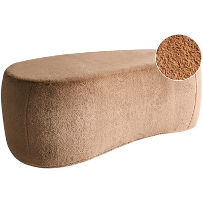 Beliani Pouf Moderne En Fausse Fourrure Rembourré Avec Motif Uni Marron Bayard - Publicité Beliani Pouf Moderne En Fausse Fourrure Rembourré Avec Motif Uni Marron Bayard - Publicité