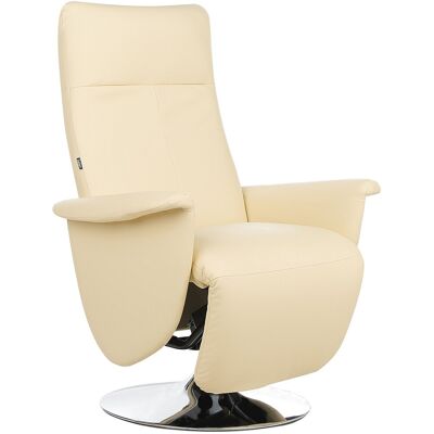 Fauteuil inclinable Beliani - Similicuir beige - Design moderne - Publicité Fauteuil inclinable Beliani - Similicuir beige - Design moderne - Publicité