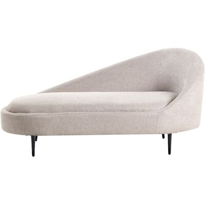 Beliani Valreas Chaise Longue Moderne Beige Droite - Publicité Beliani Valreas Chaise Longue Moderne Beige Droite - Publicité