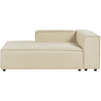Beliani Chaise Longue Droite en Lin Beige APRICA - Canapé longue - Publicité Beliani Chaise Longue Droite en Lin Beige APRICA - Canapé longue - Publicité