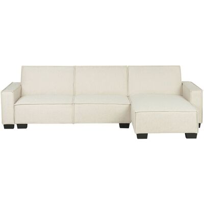 Canapé d'Angle Convertible Beige Tissu - Canapé d'Angle Convertible - Publicité Canapé d'Angle Convertible Beige Tissu - Canapé d'Angle Convertible - Publicité