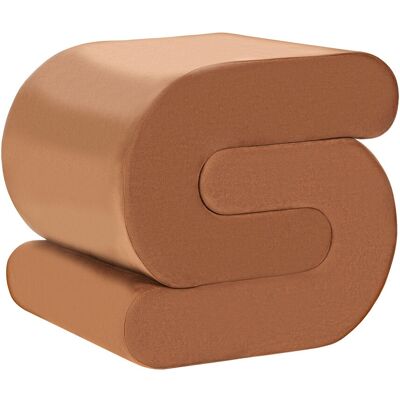 Beliani Pouf En Velours Rembourré Forme De S Repose-Pied Marron Doré Arcadia - Publicité Beliani Pouf En Velours Rembourré Forme De S Repose-Pied Marron Doré Arcadia - Publicité