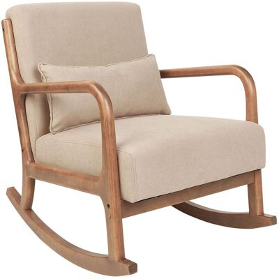 Beliani Fauteuil À Bascule Rétro Classique En Tissu Avec Accoudoirs Et Coussin Pieds En - Publicité Beliani Fauteuil À Bascule Rétro Classique En Tissu Avec Accoudoirs Et Coussin Pieds En - Publicité