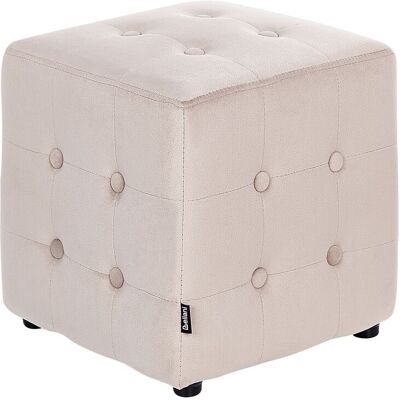Beliani Pouf En Velours Repose-Pieds Tabouret Capitonné Cube Chambre À Coucher Salon Bei - Publicité Beliani Pouf En Velours Repose-Pieds Tabouret Capitonné Cube Chambre À Coucher Salon Bei - Publicité
