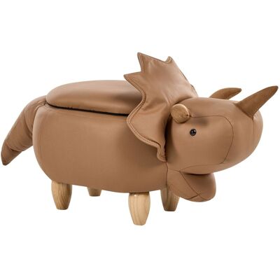 Beliani Tabouret Animal Dinosaure En Tissu Pour Chambre D'Enfant Marron Triceratops - Publicité Beliani Tabouret Animal Dinosaure En Tissu Pour Chambre D'Enfant Marron Triceratops - Publicité