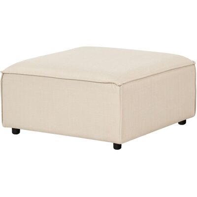 Beliani Ottomane Pour Canapé Modulaire Carré Pieds Noirs Dossier Rembourré En Beige - Publicité Beliani Ottomane Pour Canapé Modulaire Carré Pieds Noirs Dossier Rembourré En Beige - Publicité