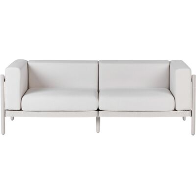Beliani Canapé 2 Places De Jardin Moderne Structure Synthétique Avec Coussins Beige Clai - Publicité Beliani Canapé 2 Places De Jardin Moderne Structure Synthétique Avec Coussins Beige Clai - Publicité