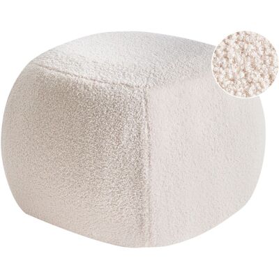 Beliani Pouf En Tissu Bouclé Rond Meuble De Chambre Salon Blanc Cassé Barron - Publicité Beliani Pouf En Tissu Bouclé Rond Meuble De Chambre Salon Blanc Cassé Barron - Publicité